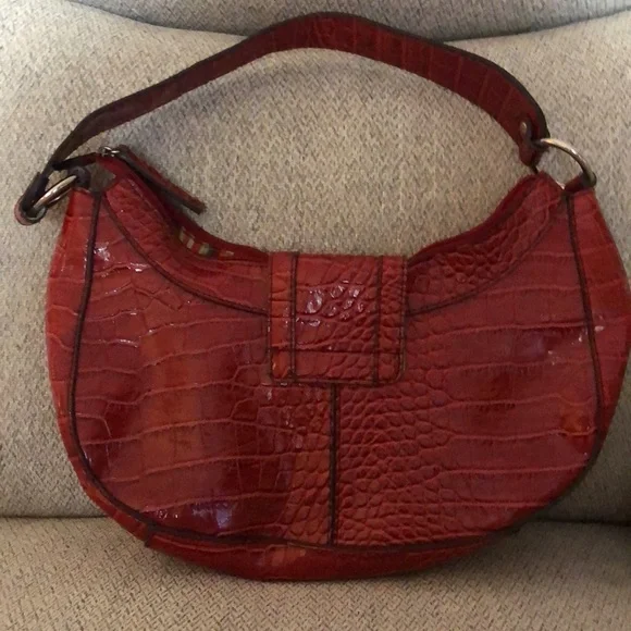Emilie M. Red Handbag, EUC - Picture 5 of 9